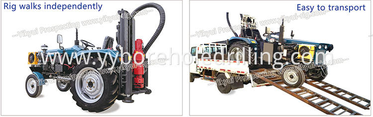 200s 200m tractor water well drilling rig walks independently and easy to transport